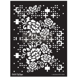 FLORAL MATRIX Furniture Stencil | Redesign with Prima | Stencils for Paint