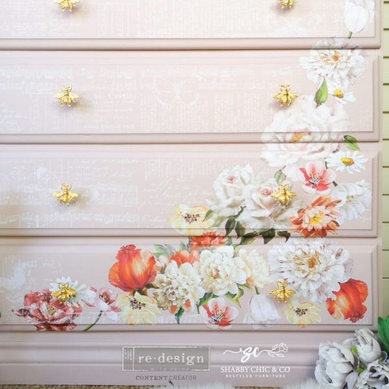 Pretty Rub Rub on Transfers for Furniture PRETTY IN PEACH | Redesign With Prima ...
