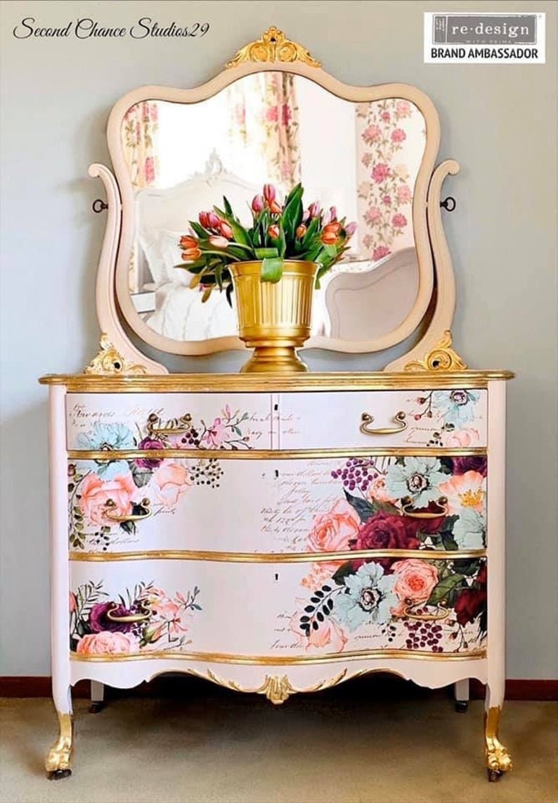 Rub on Transfers for Furniture VIOLET 