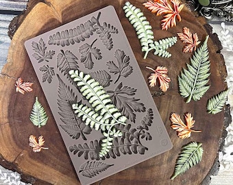 New! Finnabair Silicone Molds for Crafts FRESH FOLIAGE | Redesign with Prima | Resin Clay Baking Chocolate | Ferns Greenery Plants