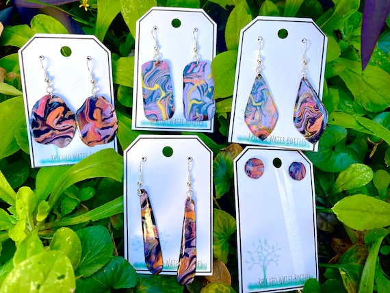 The Party Collection, dangle earrings made from Recycled plastic