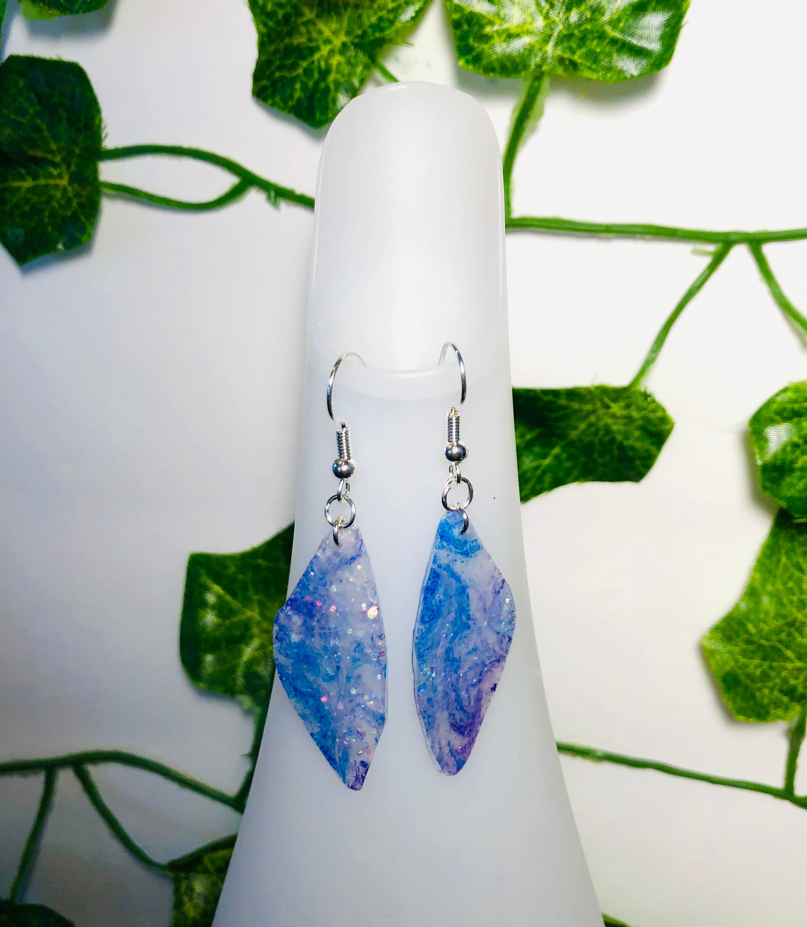 Dew - Orecchini Pendenti A Forma Di Ali D'Angelo In Argento Sterling