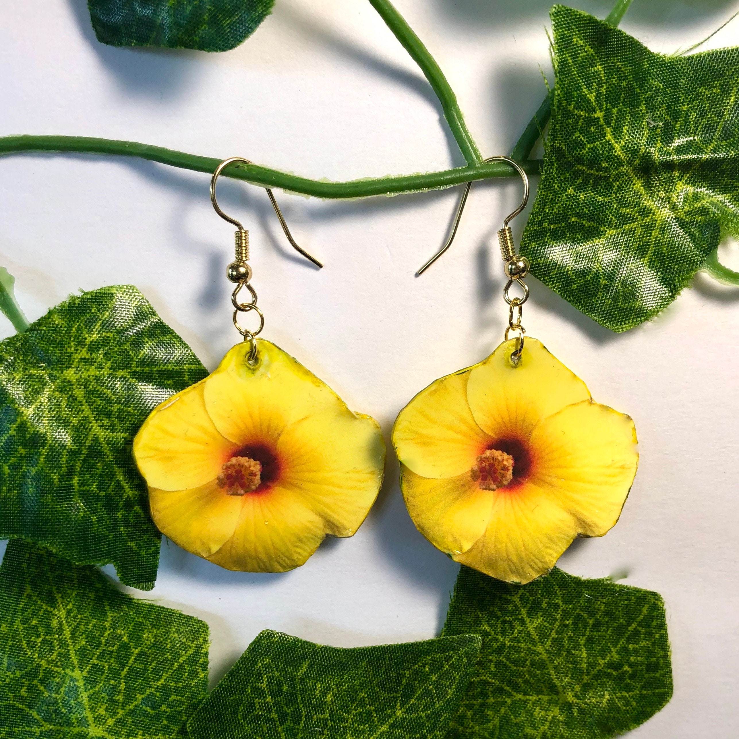 Recycled Plastic Earrings Jacaranda Flowers 