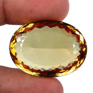 Pendant Size Jewel 60 Ct Natural Certified Golden Citrine Oval AAA+ Gemstone