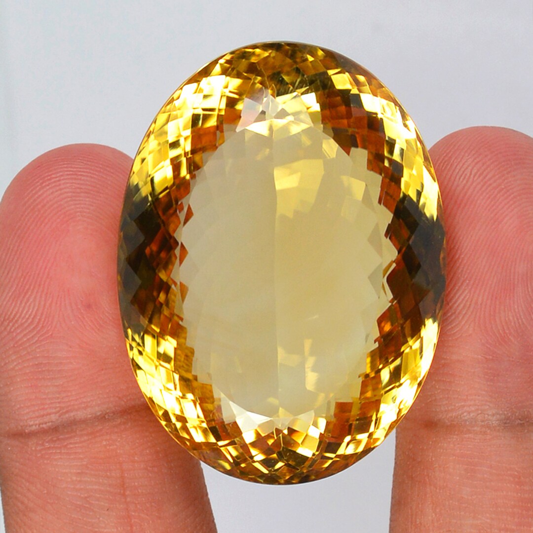 156.15 Ct Oval Yellow Citrine Gemstone: Natural & Unheated - Etsy