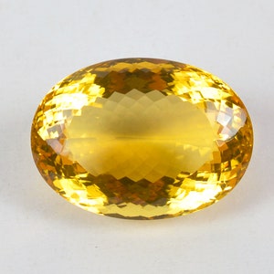 106.05 Ct Oval Natural Citrine Gemstone: Deluxe Quality Untreated Pendant Stone