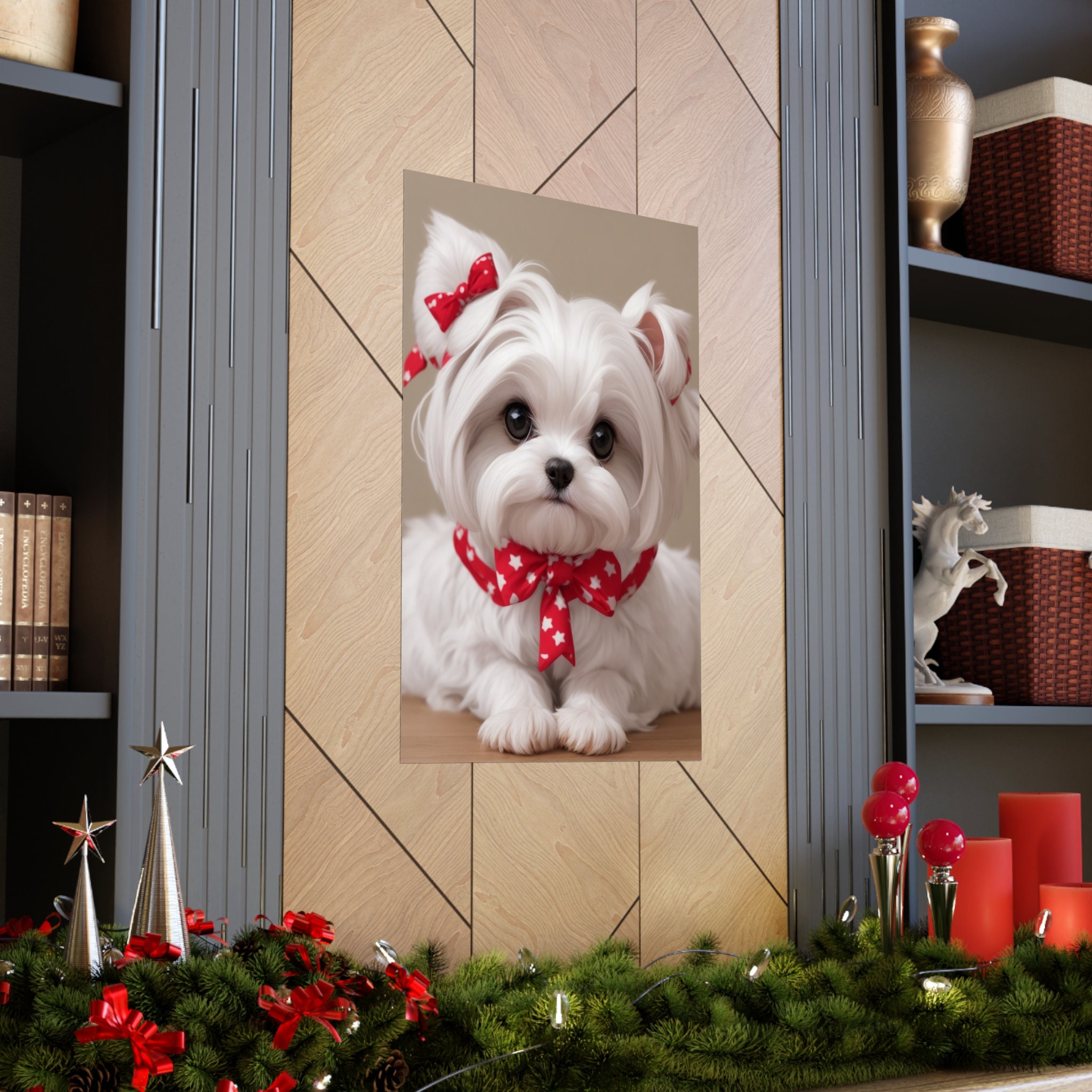 Poster Cute Maltese, Adorable Dog Print, Decorative Puppy Art, Maltese