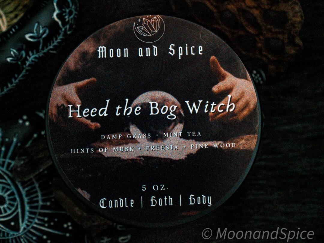 Heed the Bog Witch Wood Wick Candle, Witchy, Aesthetic Room Decor, Dark Cottagecore, Scented ...