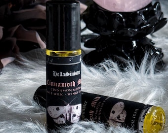Perfume Oil Roll-On - Coconut, Cinnamon, Vanilla - 10ml - Vegan Gothic Fragrance - Cinnamoth Milk