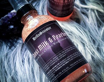 Perfumed Body Oil - Peaches, Milk, Honey Boba, Green Tea - Vegan Gothic Skincare