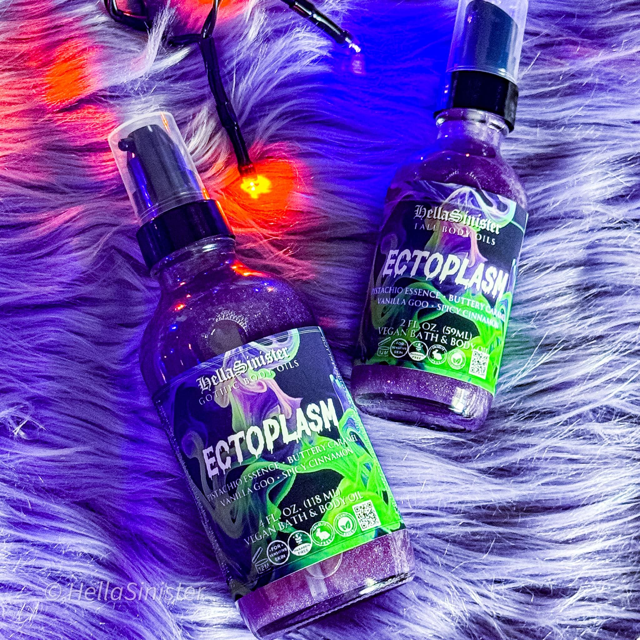 Fall Goth Perfume Body Oil - Pistachio & Caramel Scent - Shimmery Moisturizer - Ectoplasm - Gourmand Autumn Scent - Vegan + Cruelty Free