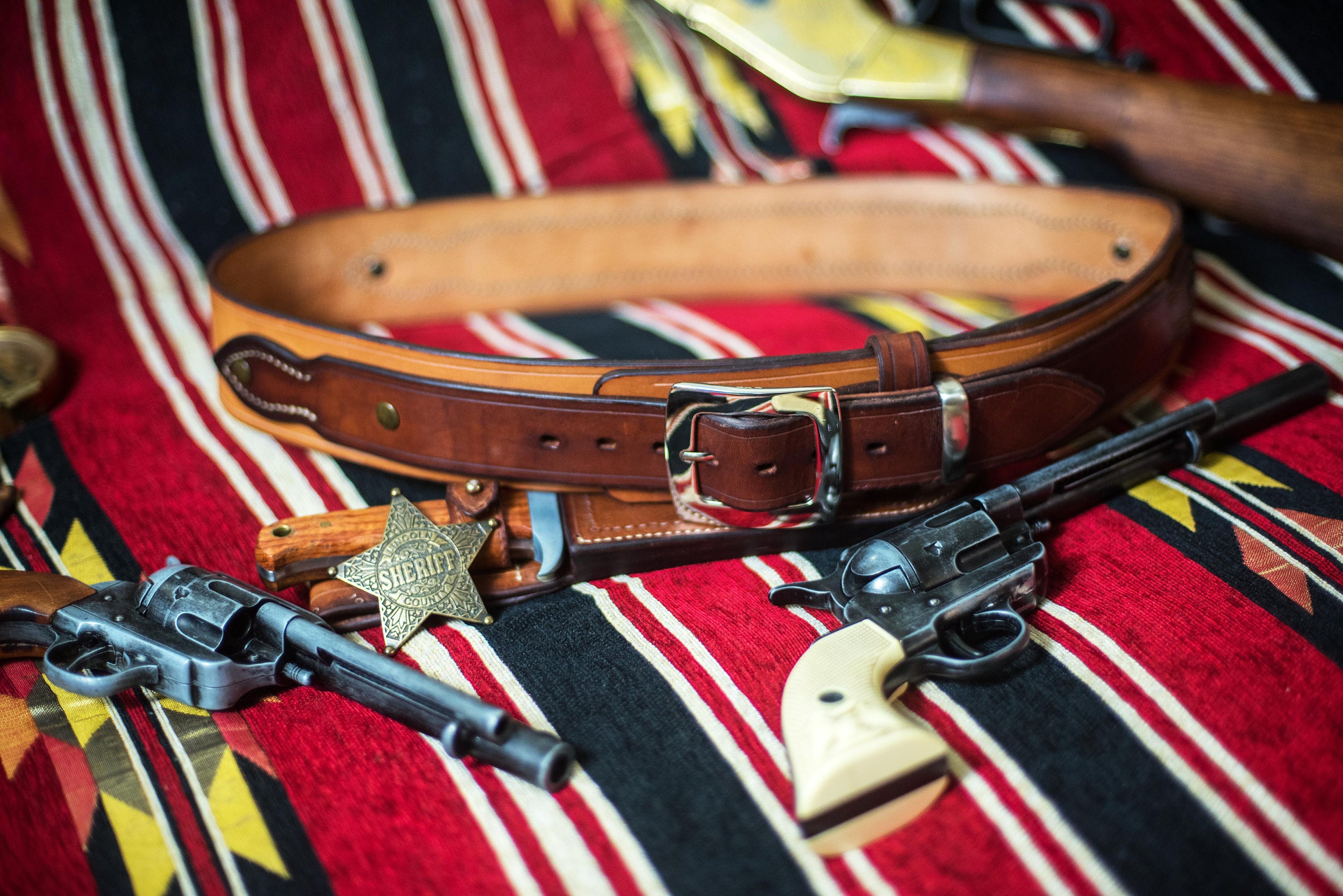 Gun Belts, Handmade Natural Leather, Western Gun Belt, Various Styles