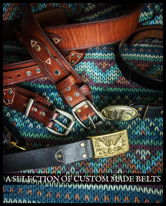 Cinturones de cuero natural hecho a mano cinturón de - Etsy