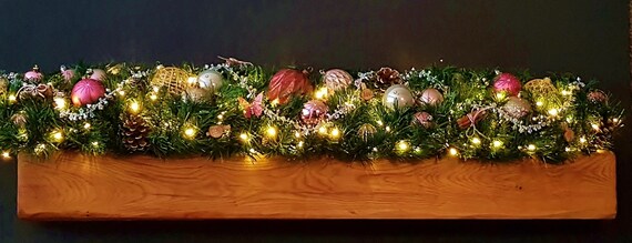 pink christmas garland