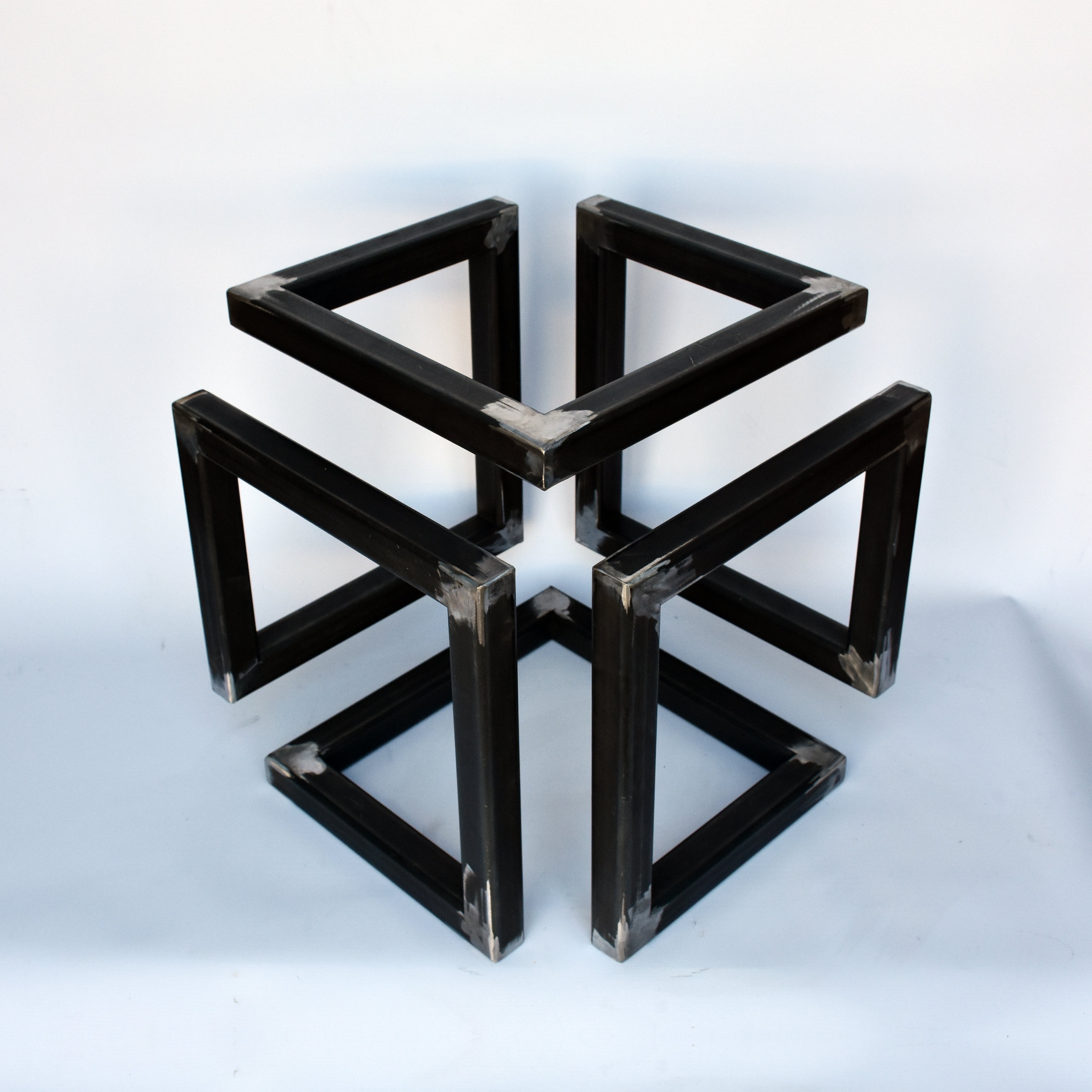 Infinity Cube Steel Coffee Table Base Etsy