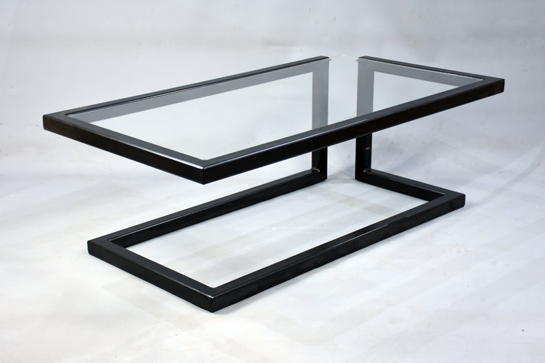 Floating Steel Optical Illusion Coffee Table Etsy