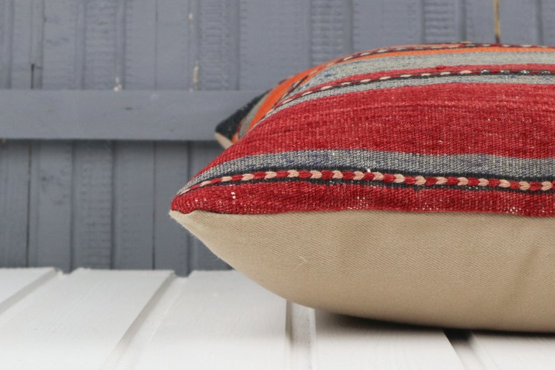 Home Decor 16x16 Handwoven Turkish Kilim Pillow Vintage Kilim Pillow Couch Throw Pillow Patchwork Kilim Cover Decorative Throw Pillow
