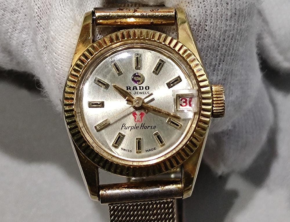 RADO ラドー 腕時計 ビンテージ クオーツ 超硬 丸型 不動