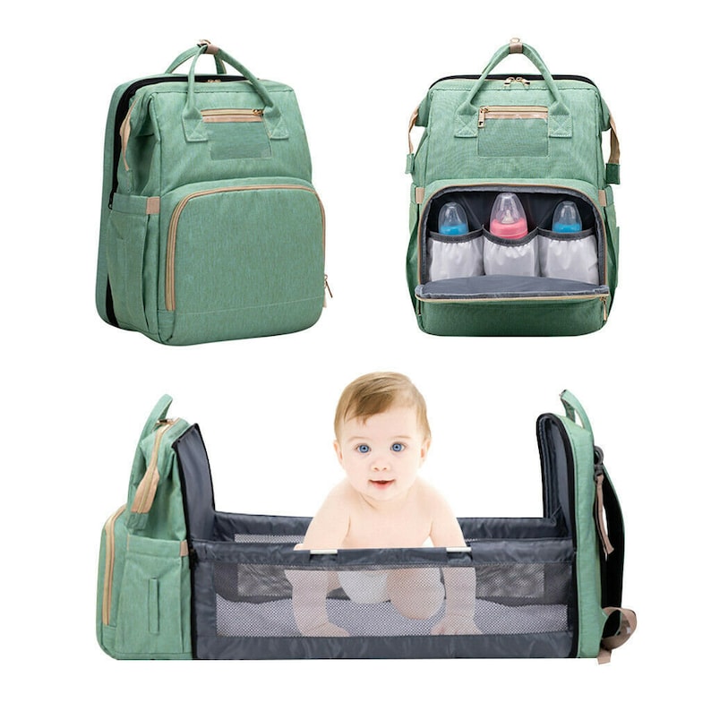 Diaper Bag Backpack with bed Expandable Baby Bed Multi Etsy