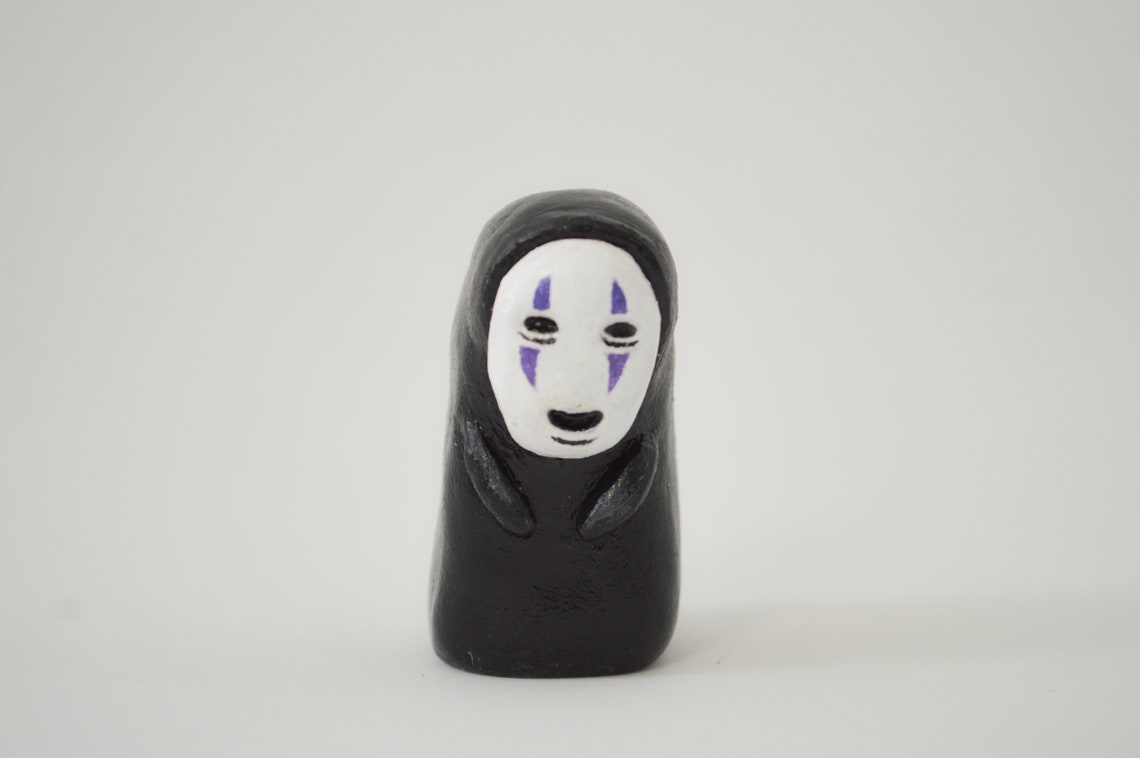 Polymer Clay No Face Figurine Studio Ghibli Spirited Away Etsy