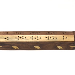 Wierook box houten container brander met een geheime reserve container metalen olifant inlay