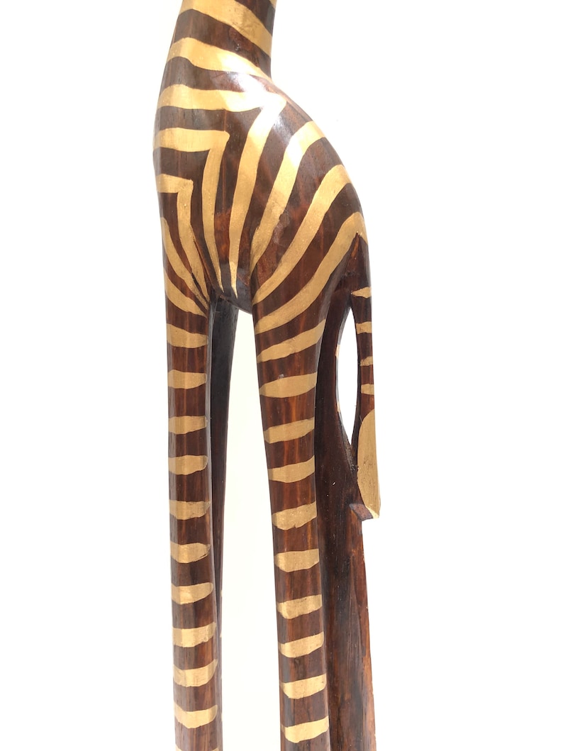 Zebra Tall Statue Hand Carved & Painted Set of 3 Decorative Etsy