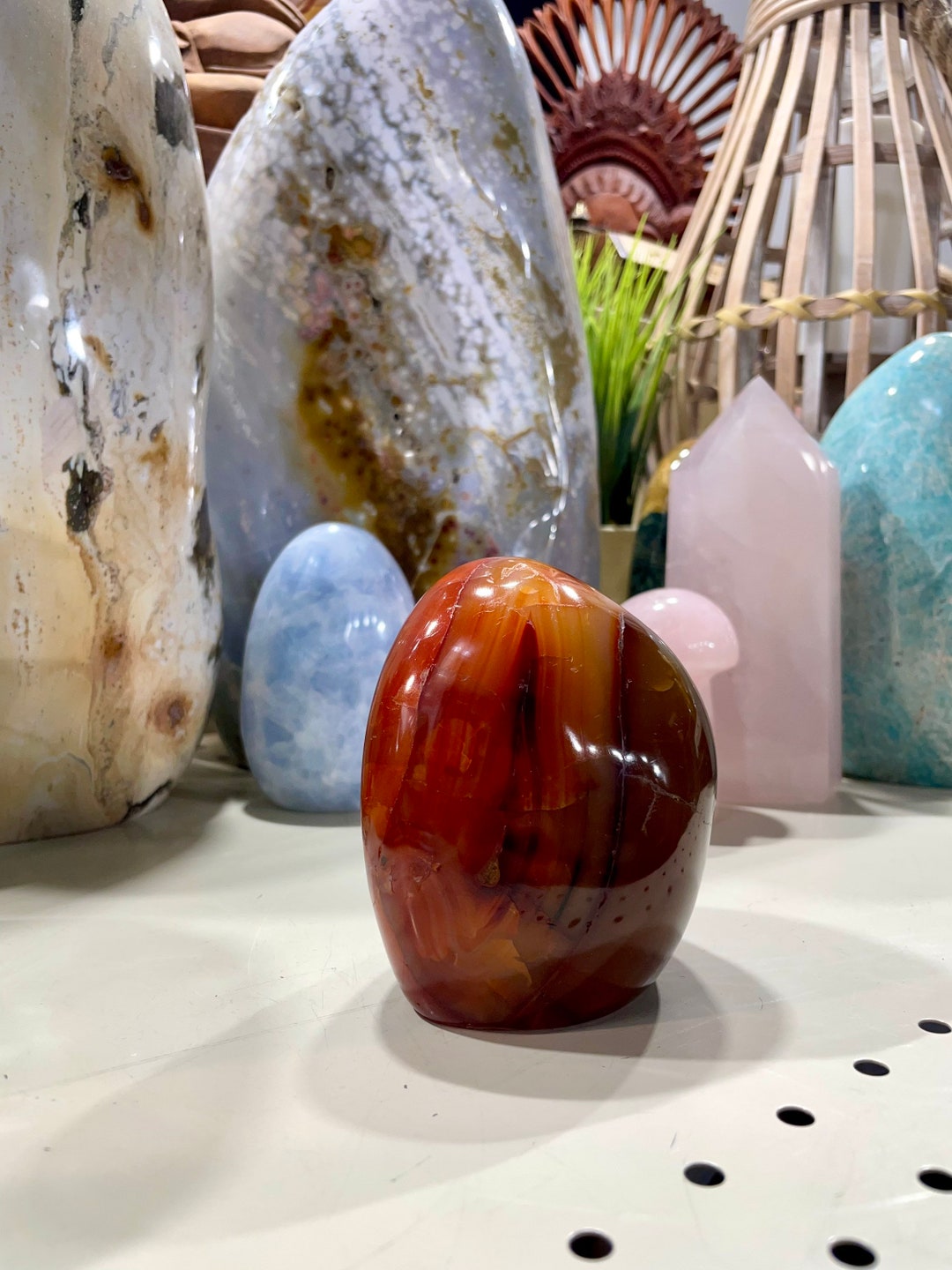 Carnelian Stone Rock Free Standing Healing Crystals Yoga Reiki ...