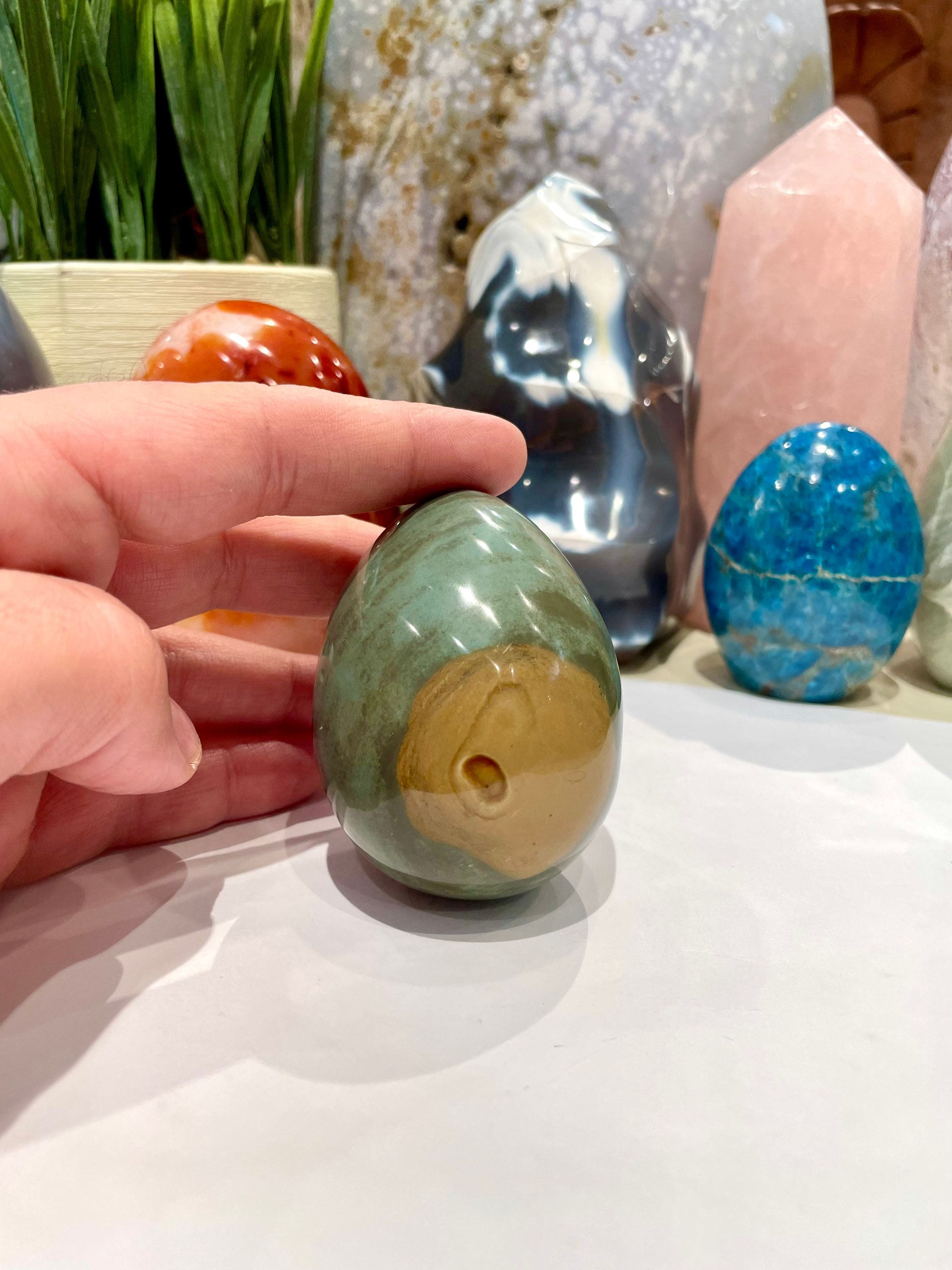 オーシャンジャスパー ポリクローム エッグ