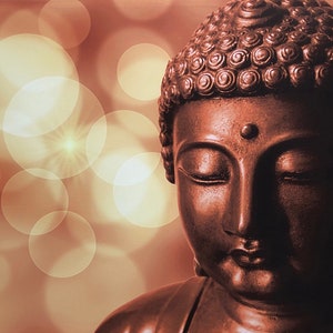 Peaceful Buddha Painting LED Light Light-Up Large Print 34&quot;x24 »