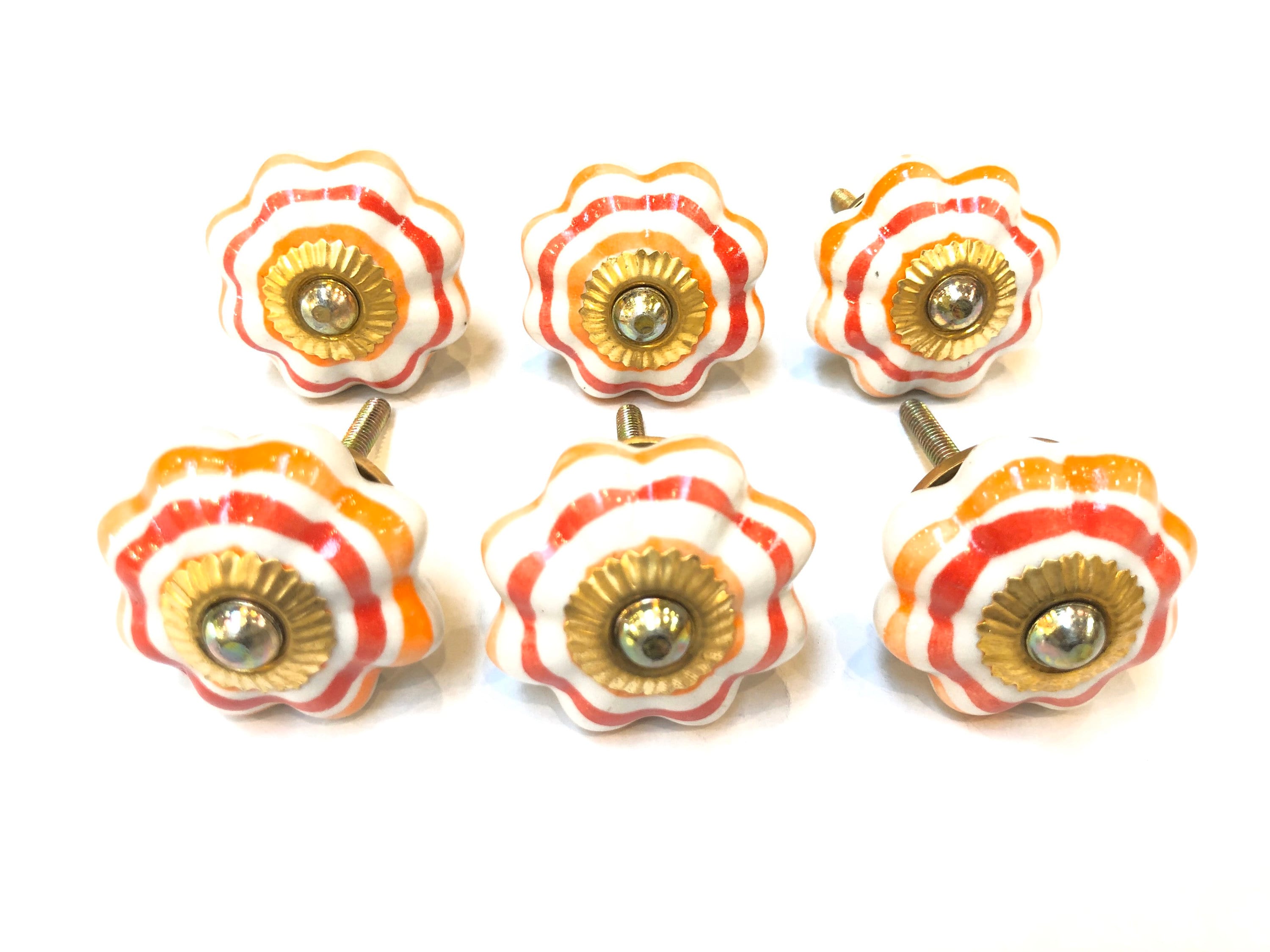 Knobs Ceramic Spanish Style 12pcs Handpainted Kitchen Etsy