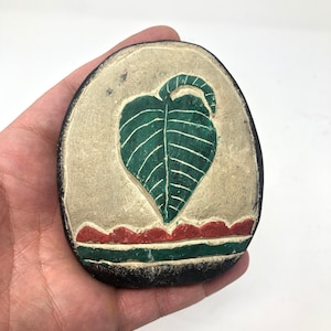 Buddha Image Carved on Pebble Stone from Nepal Authentic Tibet