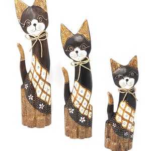 Balinese Black Cat Mask Striped Kitty Scaredy-cat Bali folk -  Portugal