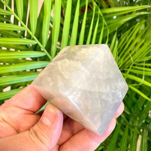 Crystal Quartz Square Cube Shaped Rock Yoga Healing Crystals Decor 2x2”