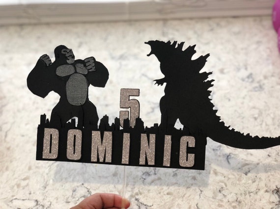 Godzilla Vs King Kong Party Cake Topper Centerpiece Etsy