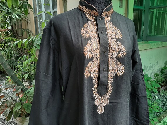 Medium - Men Kurta - Boho Indian Kurta - Vintage T