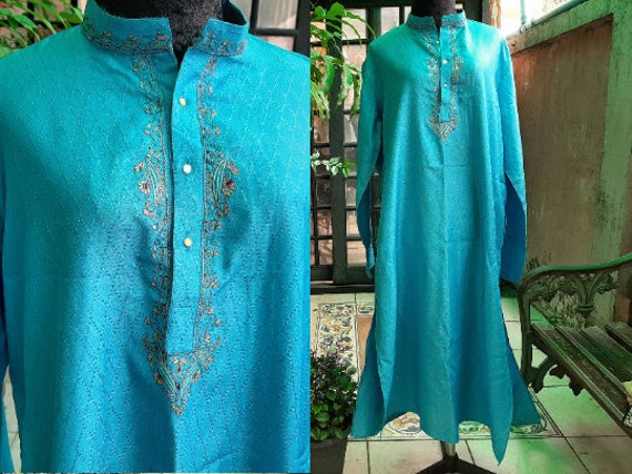 Medium - Men Kurta - Boho Indian Kurta - Vintage T