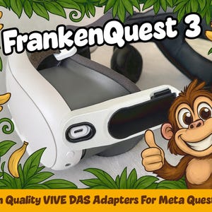 FrankenQuest 3 DAS Adapter Made For Meta Quest 3 - (New Design, Super Strong And Secure) - MQ3 Adapter Mod Kit