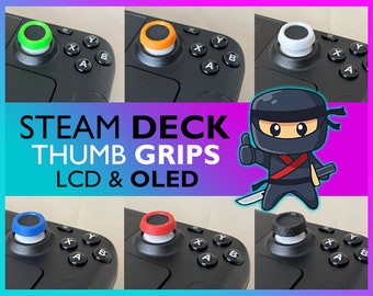 Steam Deck OLED / LCD Thumb Grips - Fully Functional Capacitive Touch Thumb Sticks - Joystick Cap - Thumbstick Covers