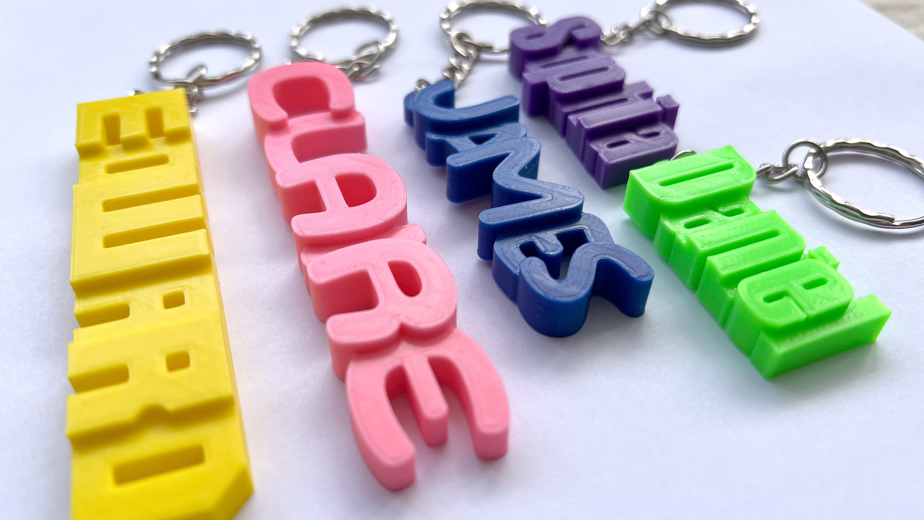 Bulk Order Personalised Initial Keyring, Letter Key Ring, Gifts Under 5,  Party Bag Filler,3d Printed Keychain,keychain Favours,school Bag 