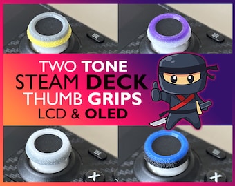 Steam Deck OLED / LCD Two-Tone Thumb Grips - Fully Functional Capacitive Touch Thumb Sticks - Joystick Cap - Thumbstick Covers