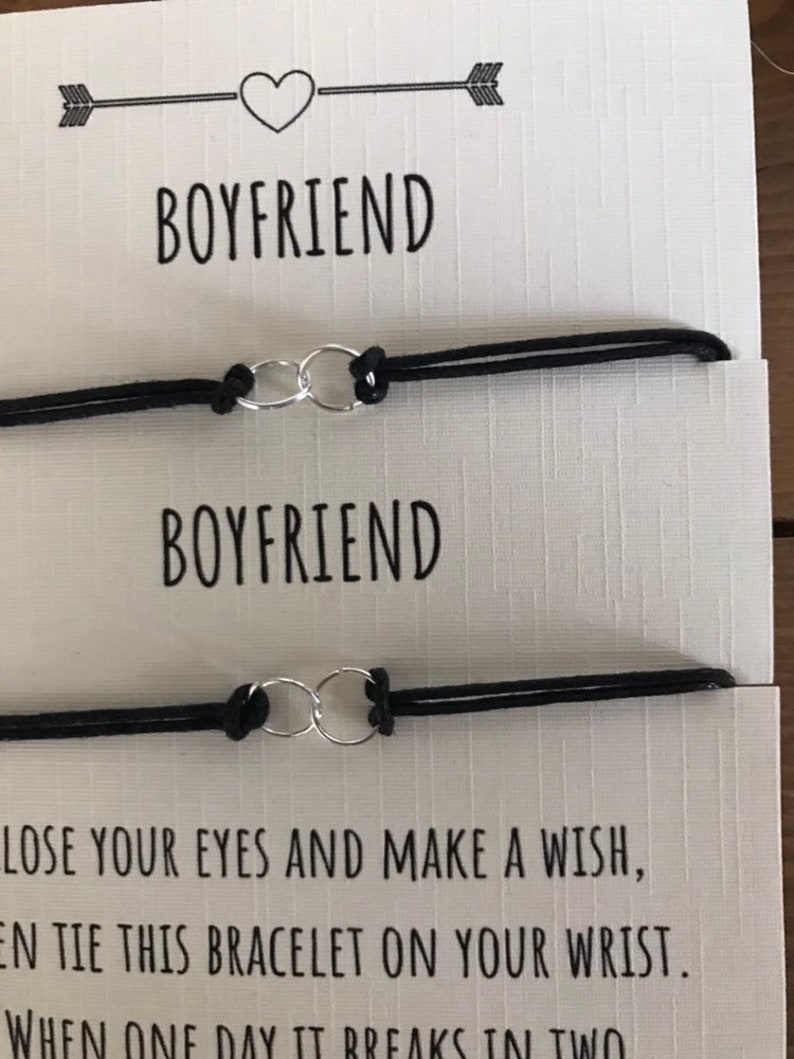 Boyfriend and Boyfriend Wish Bracelet Valentine Wish Bracelet Boyfriend Wish Bracelet Romantic Wish Bracelet Gay Couple Gift