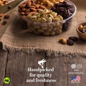 Deluxe Mixed Nuts Gift Basket With Green Ribbon - Perfect Birthday Care ...