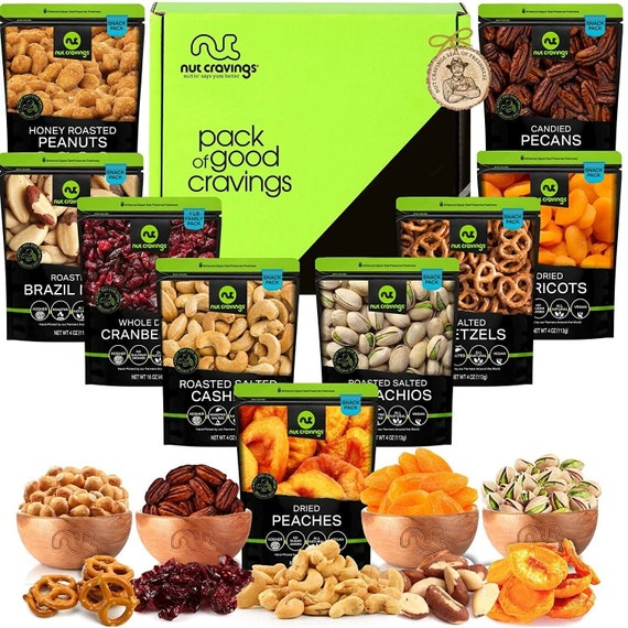 9 Piece Fresh Assorted Nuts Gift Box Dried Fruit Slices Gift Etsy