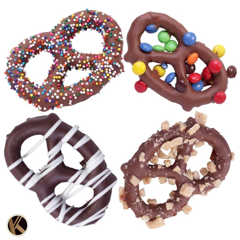 Dark Milk Chocolate Covered Pretzel Gift Basket Assorted Sweet Treats Candy Toppings Birthday Gift. image 3