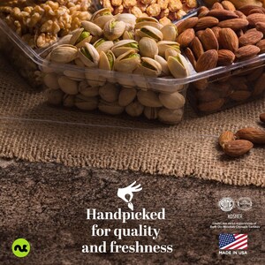 Deluxe Mixed Nuts Gift Basket With Green Ribbon - Perfect Birthday Care ...