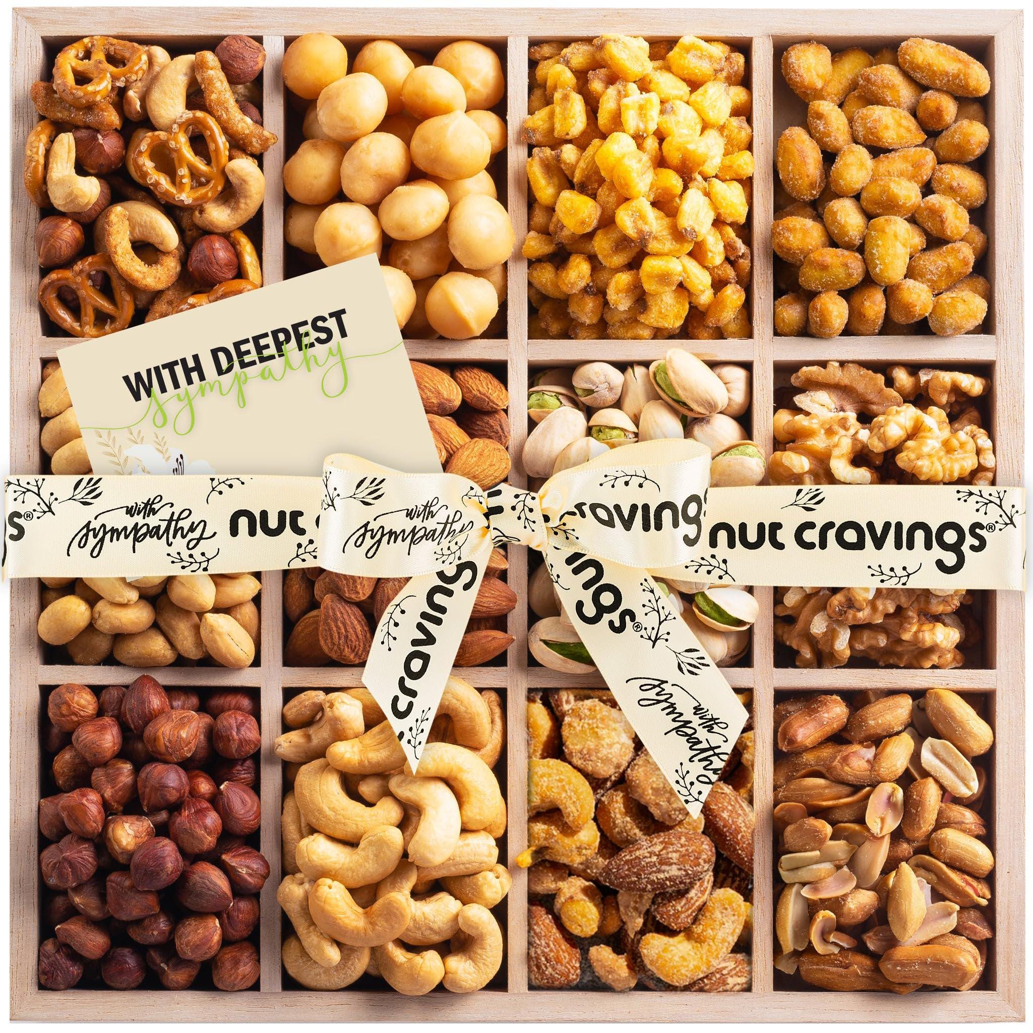 Nut Cravings Gourmet Collection, Sympathy Nuts Gift Basket With ...