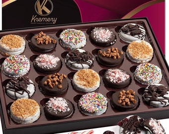 Chocolate Covered Oreo Sandwich Cookies Gift Basket, Sweet Treats & Candy Toppings Gourmet Bakery Dessert Tray Care Package