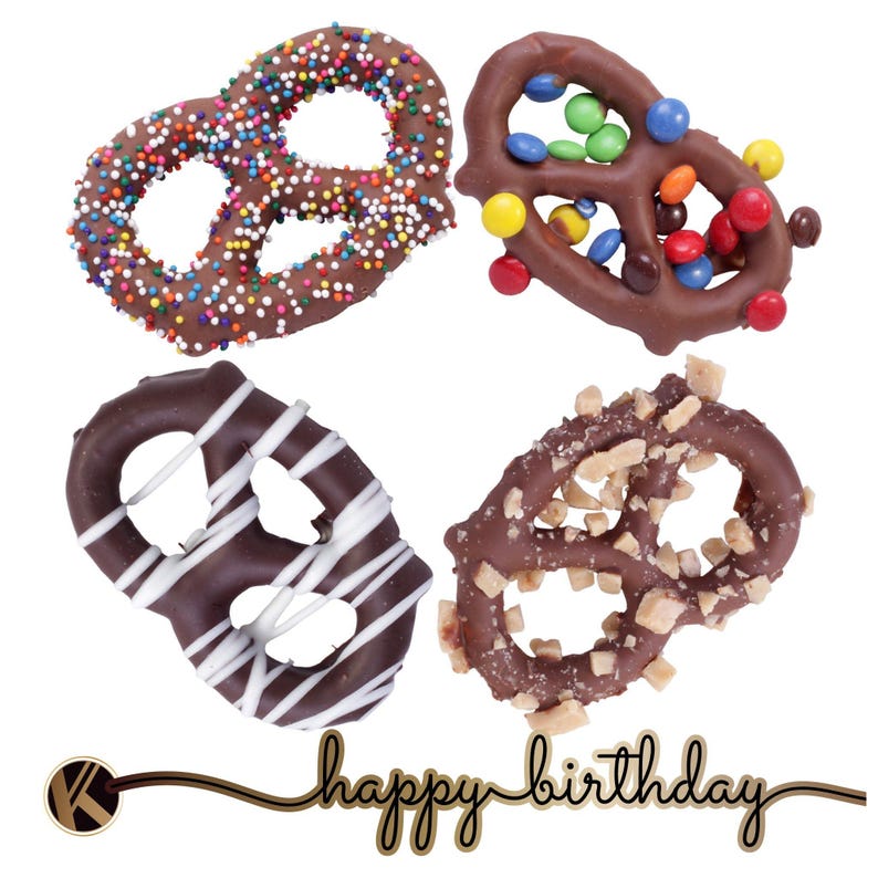 Dark Milk Chocolate Covered Pretzel Gift Basket Assorted Sweet Treats Candy Toppings Birthday Gift. image 9