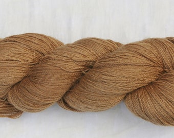 Bronze Blue Faced Leicester silk lace yarn