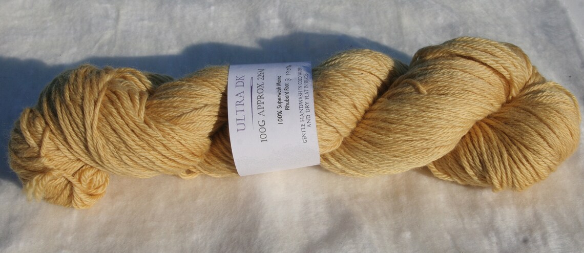 yellow double knitting wool
